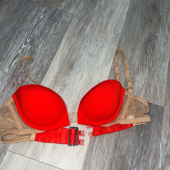 La Perla Red Mesh Pushup Bra 34 C - Picture 3 of 5